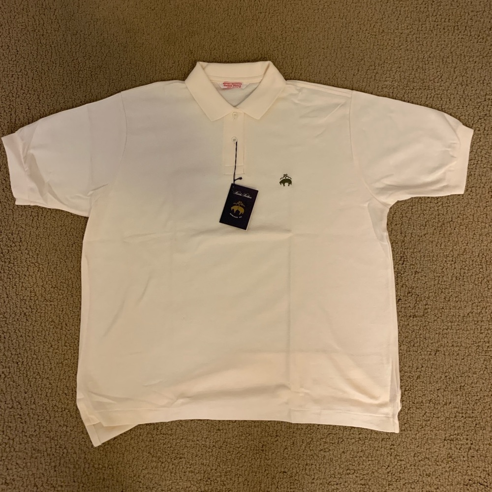 Brooks Brothers Golden Fleece Women’s Cream Cotton Knit Polo Golf Shirt, NWT